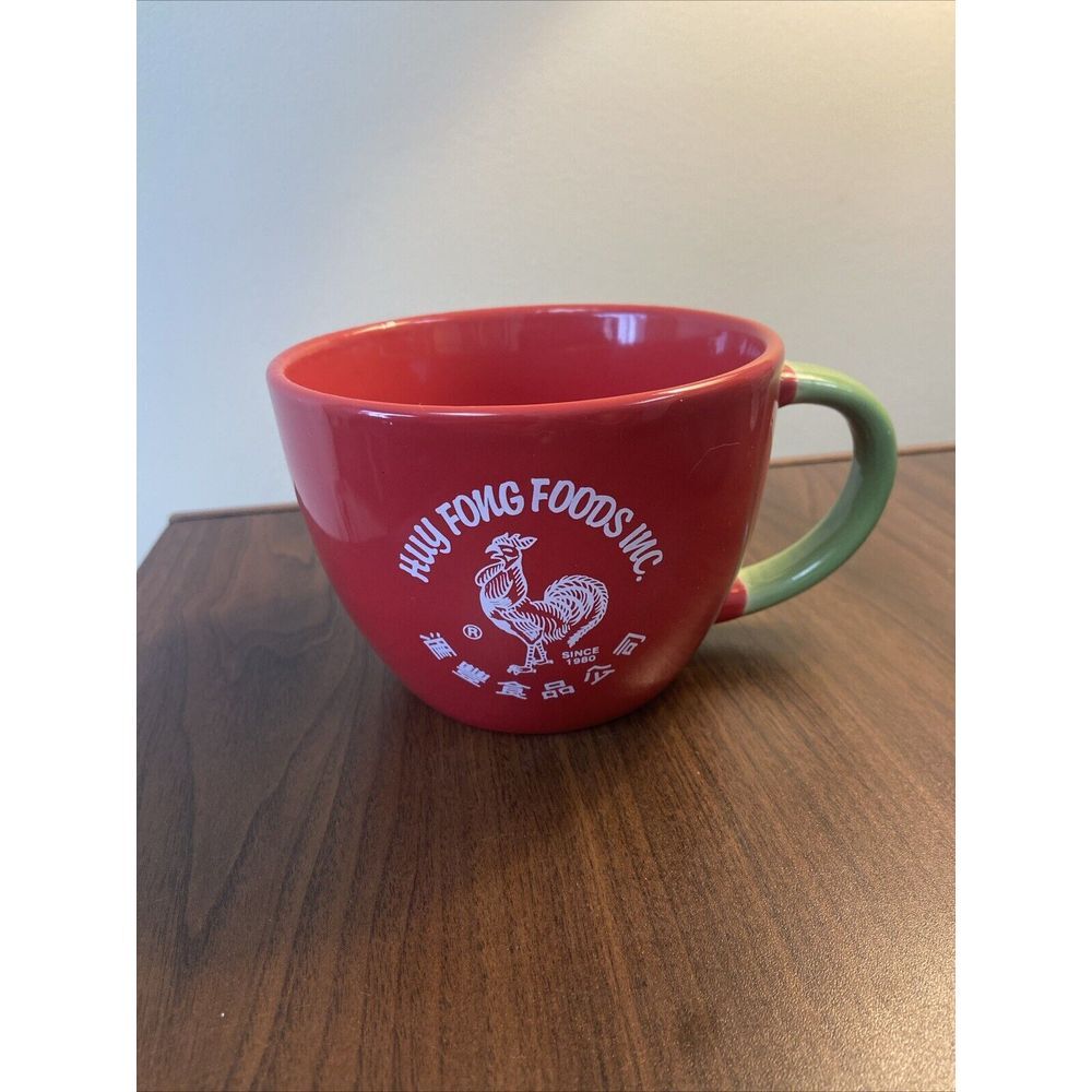 BIG Red I Put Sriracha On My Sriracha 24 Oz Huge Coffee Cup Mug HUY FONG FOODS